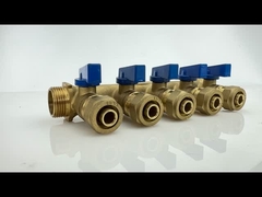 Brass Pex Distribusi Manifold 1/2 Inch Di Bawah Panas Lantai Manifold