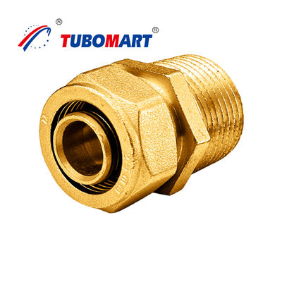 12mm Kompresi Pex Fittings Chrome Plated Kompresi Kuningan Fitting