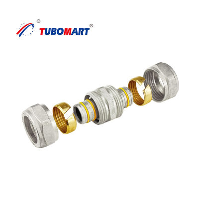 Fittings kompresi Pex lurus yang bisa dilepas dengan finishing berlapis krom