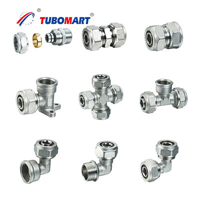12mm 16mm 20mm Pex Kompresi Fittings Removable Kompresi siku Fittings
