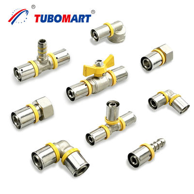 Fittings pipa komposit multilayer Kuningan Pex Al Pex Fittings pipa gas press
