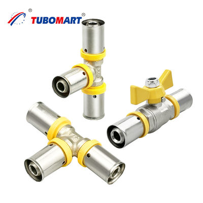 Brass Push To Connect Press Pipa Fittings Bebas Timah Untuk PEX AL PEX Pipa