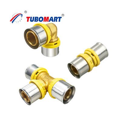 OEM TH Profile Press Fittings 16mm - 32mm Untuk Pipa Multilayer Pex-Al-Pex