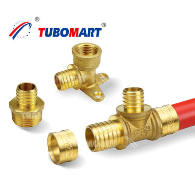 Industrial Pex Tubing Fitting Operasi halus Kuningan Pex Pipe Joint