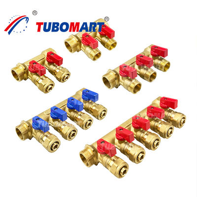 3 - 12 Outlet Brass Pex Manifold 1/2 Inch 150 Psi Pex Pipe Manifold Sistem