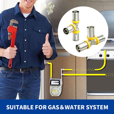 3/4 Inch Industrial Press Plumbing Fittings PEX Tubing Kompatibilitas