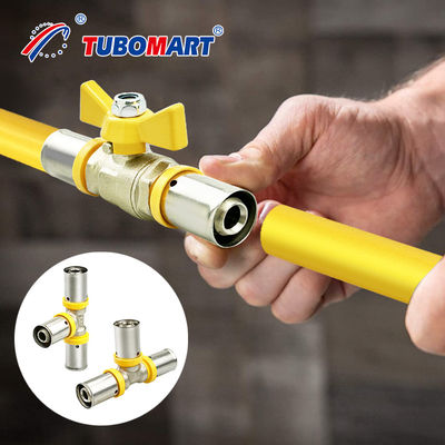 Pex Al Pex Press Fittings 3/4 Inch Dengan Kompatibilitas Tabung PEX Profesional