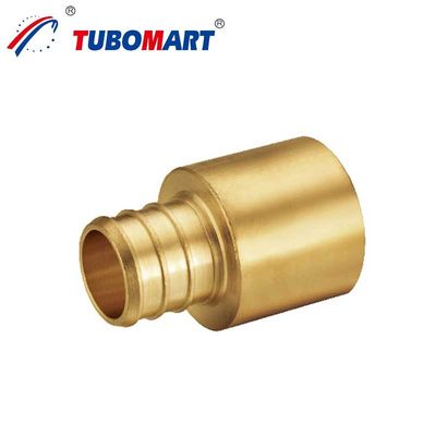Lead Free Crimping Pex Pipe Fittings 200 Psi Penyediaan Air Pipa Crimp Konektor