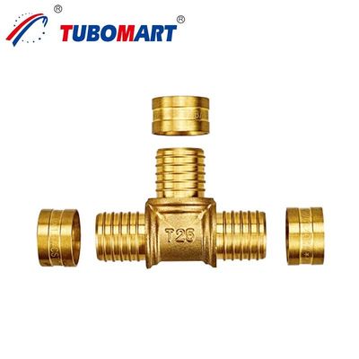 Cross Linked Polyethylene PEX Crimp Fitting Bebas Timah dari 1/2 Inch hingga 1 Inch