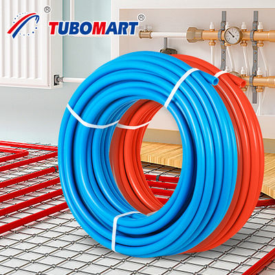 Corrosion Resistant Insulated Pex Pipe 50m 100m 200m Per Roll Dengan Crimp Fitting