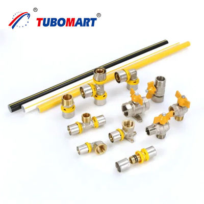 16mm UV tahan komposit multilayer Putih / Merah / Kuning PEX AL PEX Aluminium Multilayer Pipe Gas OEM / ODM