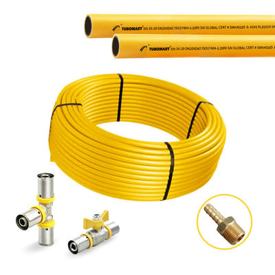 Penyegelan yang baik Disesuaikan 100m / roll Pex Al Pipa Gas PEX Aluminium Pipe Gas System OEM