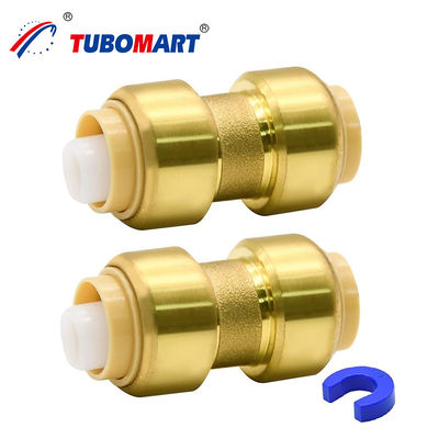 Perpipaan Kuningan Dukungan yang disesuaikan dan Push In Fittings Untuk pipa Pex Kompatibilitas OEM