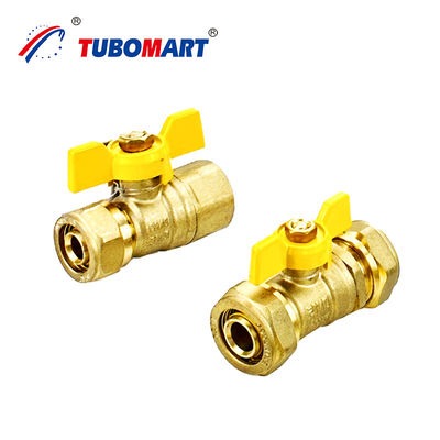 Dukungan Customized ODM Kuningan Pipe Gas Valve Untuk Sistem Gas 1/2 