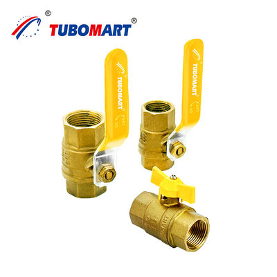 Tembaga Long Handle kompresi kuningan 2 cara sekrup benang bola katup GAS untuk PEX AL PEX Sistem