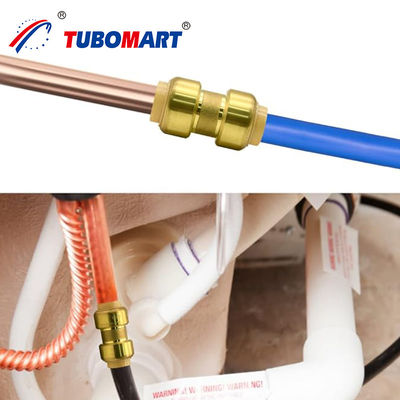 Tubomart OEM C46500 Push In Connect Pex Fittings Untuk Sistem Gas Dan Air