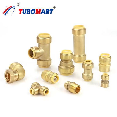 C46500 Tembaga Pipe Push In Fittings Untuk Gas Dan 2ater Sistem ISO Bersertifikat