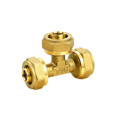 OEM Perunggu Kompresi Siku Pria Hubungkan Pex-al-pex Fittings Untuk Multilayer Pipa Air Panas Dan Dingin