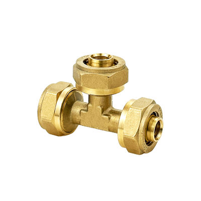 OEM PEX AL PEX Pipa Gas Kuningan Kopling Adaptor Soket Pipa Pipa Fittings Siku Tee Kompresi Fittin