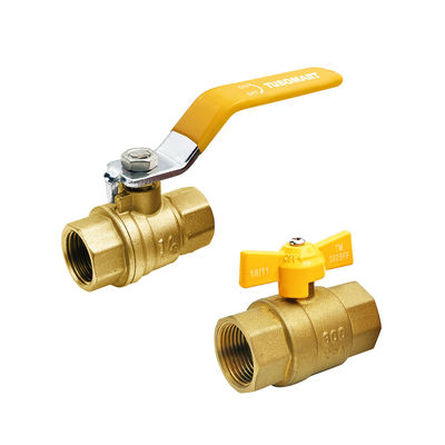 Kualitas tinggi NPT Kuningan Core Kuningan Body 1/4''- 2'' Water Valve Female Thread Kuningan Ball Valve Untuk Pengendalian Air