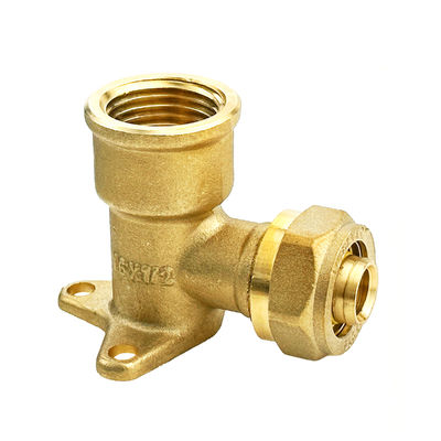 ISO14001 Precision CNC Brass Pipe Fitting Pex Compression Fitting untuk Sistem Air Minum