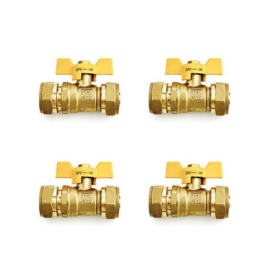 Produsen 16-32mm Pex Brass Compression Fitting Equal Straight Untuk Pipa Gas Pex Al Pex Fittings OEM