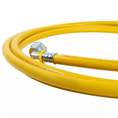 Ketahanan korosi PEX AL PEX pipa gas tumpang tindih dengan warna kuning dan pemasangan penjepit yang mudah