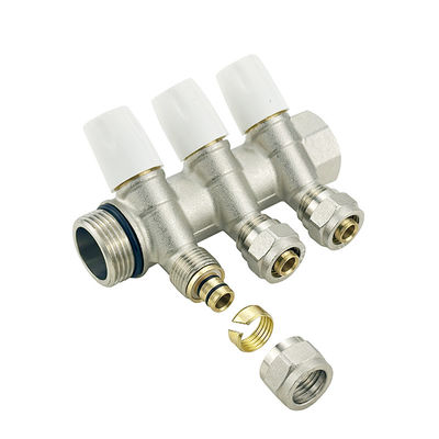Sistem Pemanasan Lantai Kuningan Pex Water Manifold Threaded Connection Standard