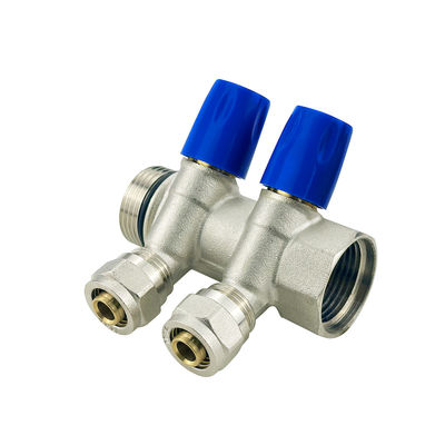 Warna yang disesuaikan Pex Manifold Kuningan Pex Manifold Konektor Kuningan Pipa Pex Manifold Sistem Air
