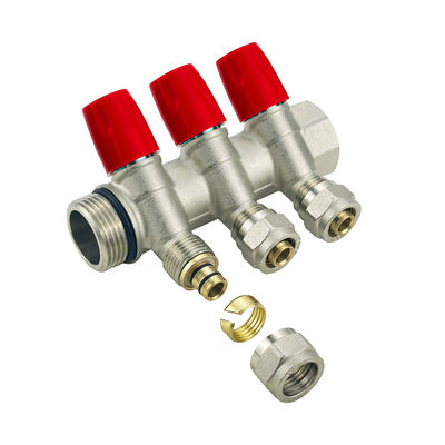 Valve Material Kuningan Kuningan Pex Manifold Dengan 2-6 Ways And Customized Size