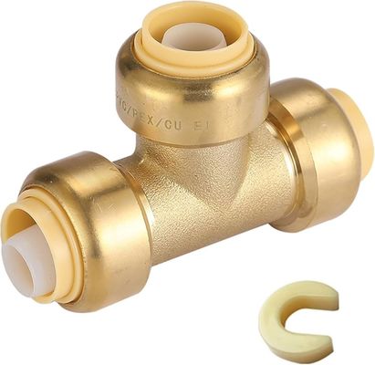 Tubomart OEM Kuningan Lead Free Push Fit Fitting Shark Bite 1/2 inci 3/ 4 inci Pipe Fitting