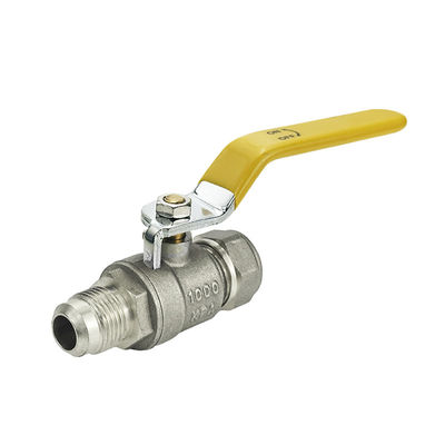 SAI Kualitas tinggi tempa Kuningan Gas Control Valve Ball Valve dengan Handle Kuning untuk sistem gas