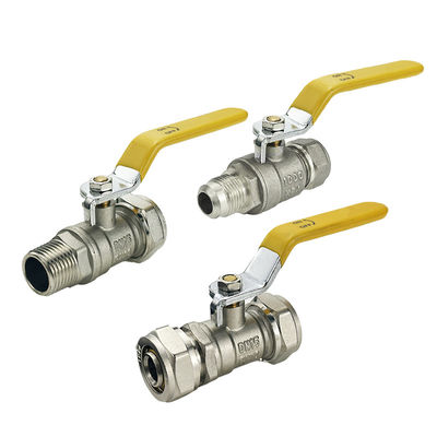 Katup Gas Kuning Dengan Sertifikasi SAI GLOBAL AS4617-2004 Dan Kuning / Warna Handle Disesuaikan