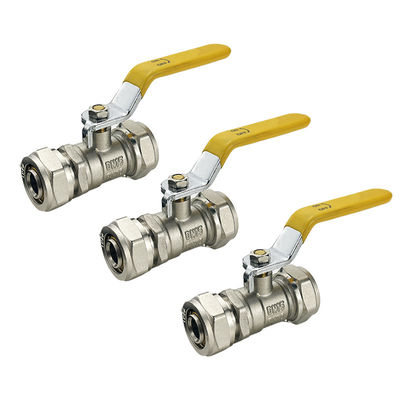 Tubomart 1/2 3/4 Inch Kuning Handle Gas Control Valve Kuning Ball Valve untuk Gas Gas Valve