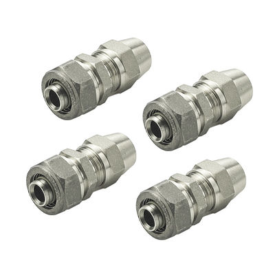 Quick Connect Gas Screw Perlengkapan Kuningan Pria lurus Union Multilayer Pipe Di Satu Ujung Dan Pria Threaded Adapter Screw