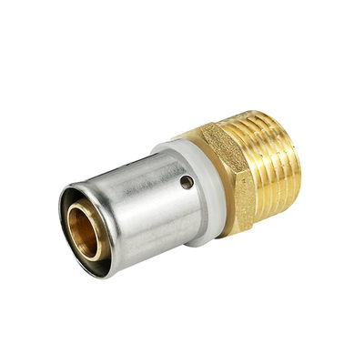 Tubomart Sampel Gratis ISO Pex Kuningan Pressfitting Coupling Pex Fittings Kuningan Plumbing Crimp Fitting Kuningan Press Fittings