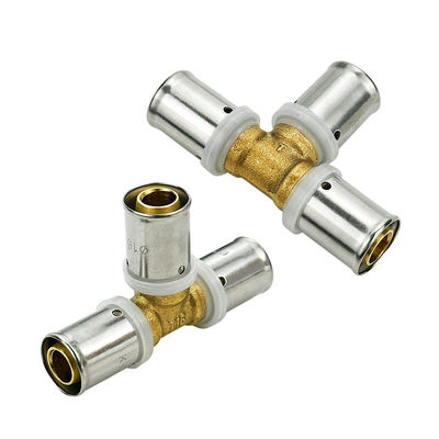 OEM Pabrik Perlengkapan Kuningan Untuk Pipa Pex MET M Profil CSTB AENOR WRAS Disetujui Multilayer Pipe Fittings Perlengkapan Press Kuningan