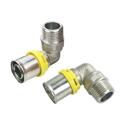 Tubomart Pipa Press Perlengkapan Gas Kuningan TH Profil Sama Tee Multilayer Pex Al Pex Pipa Fittings Untuk Sistem Gas