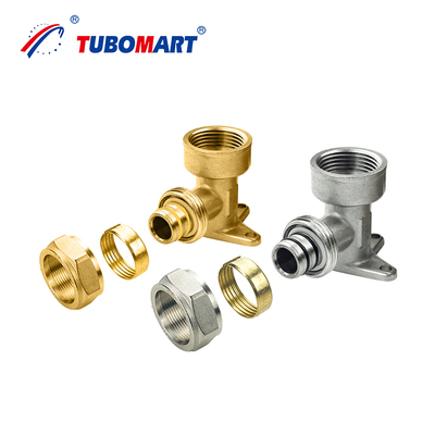 PEX Al Pex Kompresi Fittings Adapter Connection Fittings Pipe Connectors Untuk Pemanasan Lantai GAS Manifold Hotel