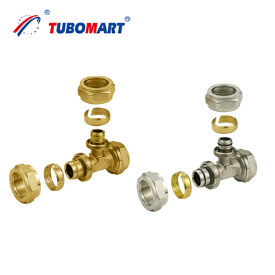 Pex Al Pex Fittings Kompresi Polyethylene Bebas Timah Cross Linked untuk Instalasi Sistem Gas/Air yang Mudah