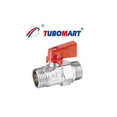 OEM Harga Baik 1/4 Nikel Plating Valves De Bola Wanita F Thread Air Berbau Rendah Gas Kuningan Mini Ball Valve