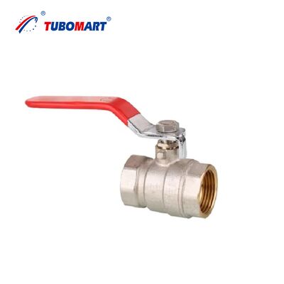 TUBOMART OEM ISO9001 bersertifikat Kuningan Ball Valve Kupu-kupu Genggam Utas Wanita 1/2''-2'' Nikel Plated Garansi 3 Tahun untuk Air