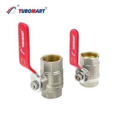 Katup Bola Kuningan Manual OEM TUBOMART dengan Ulir Dalam 1/2''-2'' Bersertifikasi ISO9001 untuk Pasokan Air & Gas