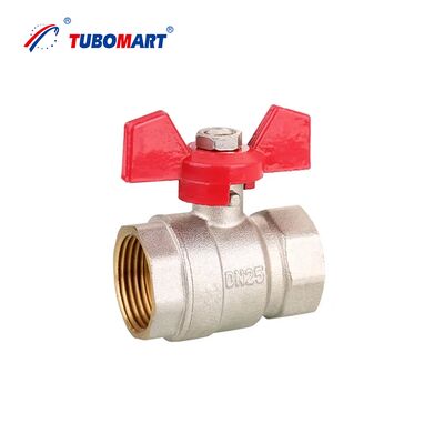TUBOMART OEM Tekanan Tinggi DN25 Membongkar Wanita ke Pria Kuningan Ball Valve Underfloor Heating System