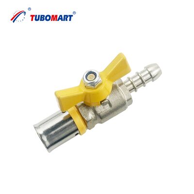 Tubomart OEM press brass fittings, press ball valves, U-shaped profiles, untuk pipa multi-layer Pex Al Pex FOR Gas System