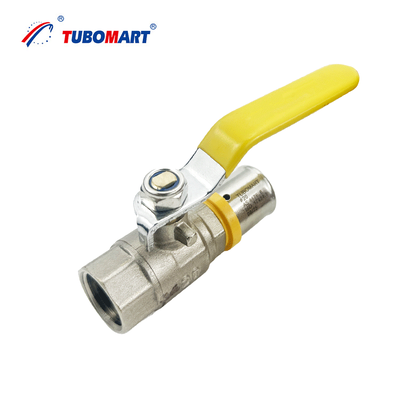 Perlengkapan kuningan press, katup bola press untuk pipa multi-lapisan Pex Al Pex Proses tempa ISO17484 ISO9001 Kontrol aliran gas presisi bersertifikat