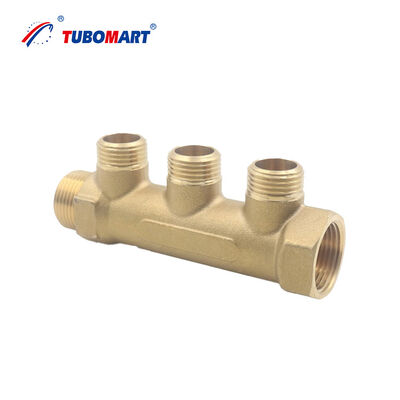 Manifold Pex Fleksibel dengan Fitting Kuningan yang Memberikan Layanan dalam Sistem Pemanasan Radiasi dan Pipa, Memastikan Pengoperasian Bebas Kebocoran