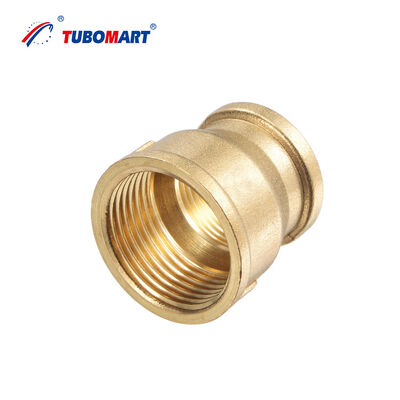 Tubomart OEM Fitting Sambungan Lurus Tee Tembaga Berlapis Dinding Kompresi Sekrup